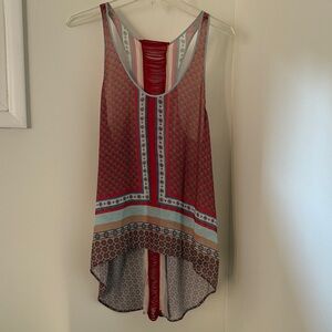 Clover Canyon Red and Blue Geometric Tank Top